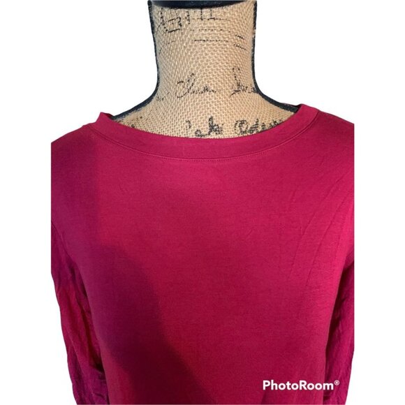 Women's Red Long Sleeve Top - Picture 3 of 5
